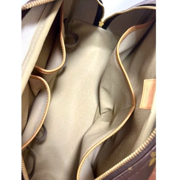 Louis Vuitton Monogram Deauville Brown Coated Canvas Handbag With Leather Trim & - Picture 3 of 15